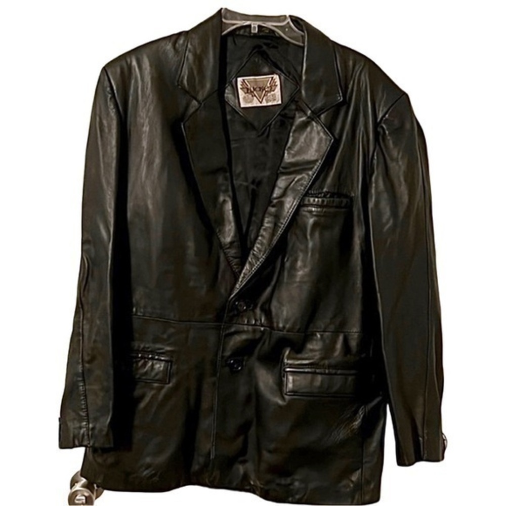 Vintage Leather Blazer. Size 12/large